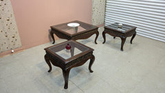 Solid Sheesham Wood Centre Table With 2 Side table Set