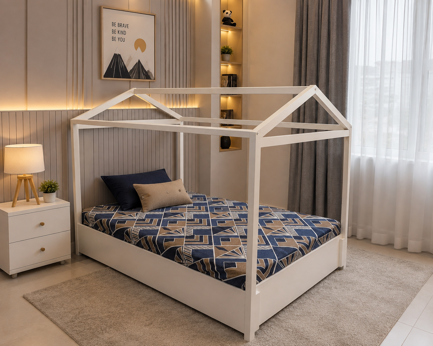 Queen Size Bed With Master Molty Foam Mattress