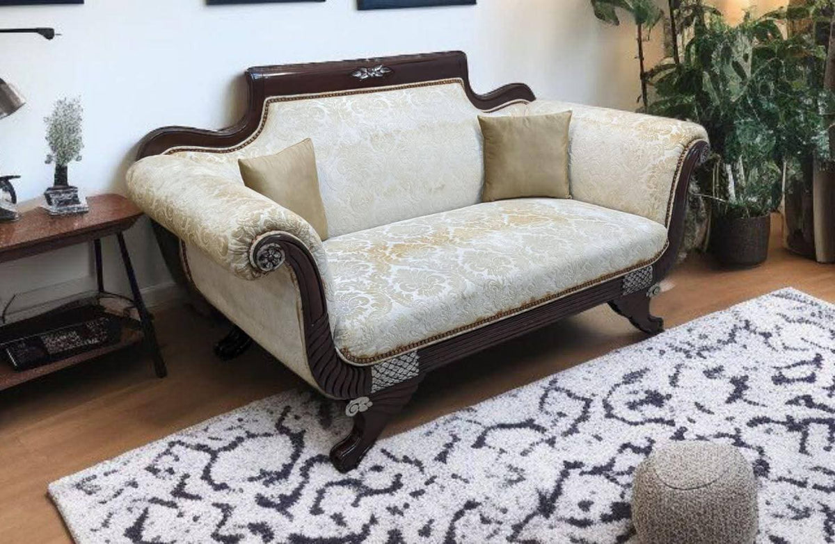 Solid Sheesham Wood 2 Seater Divan