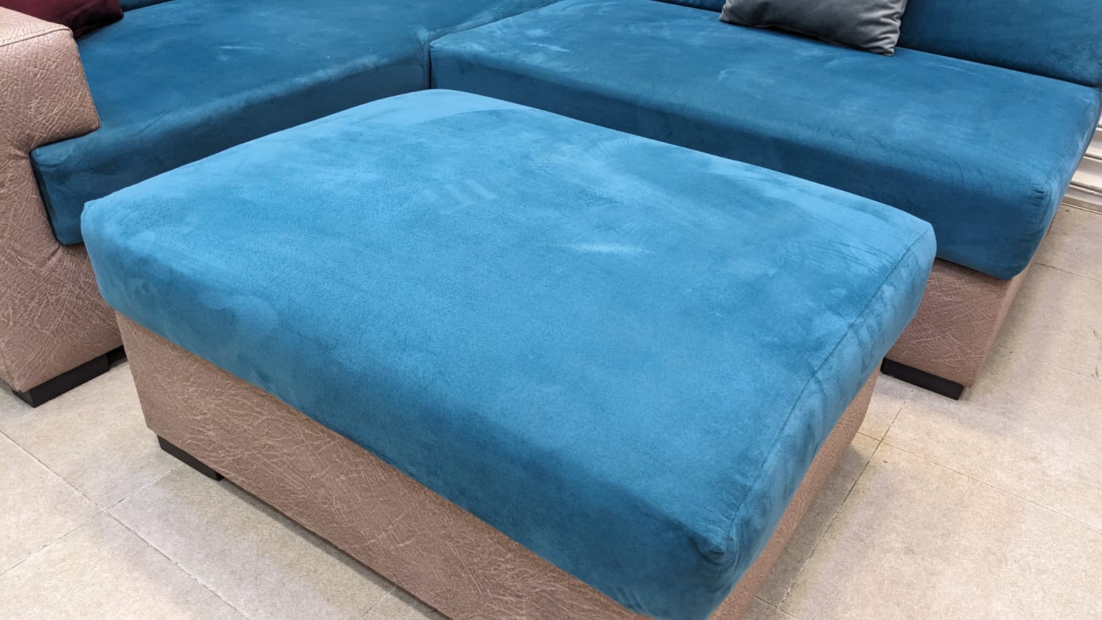 4 Seater L Shape Sofa Set with Ottoman