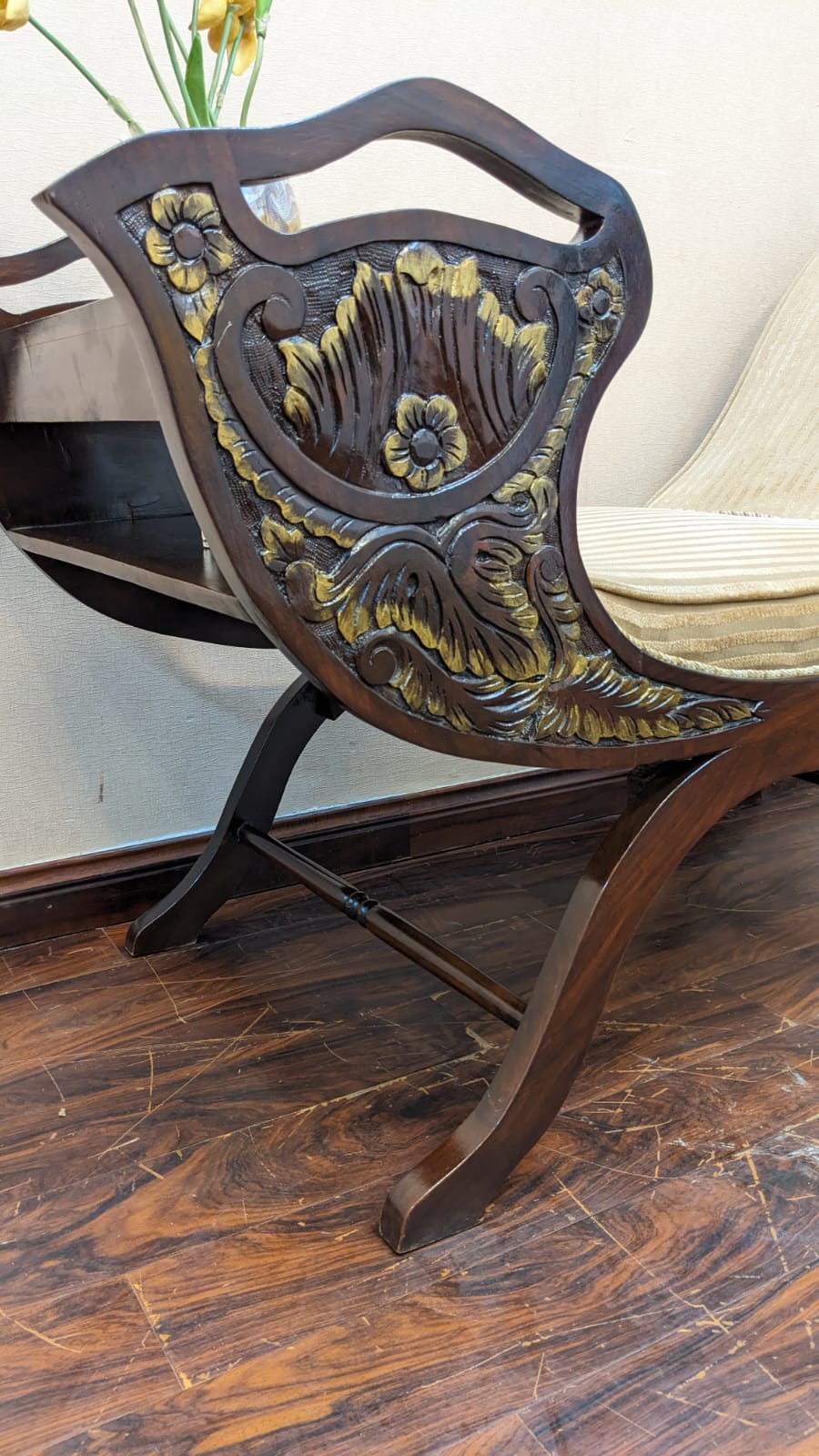 🔥 Antique 🔥 Solid Sheesham Wood Curule Chair