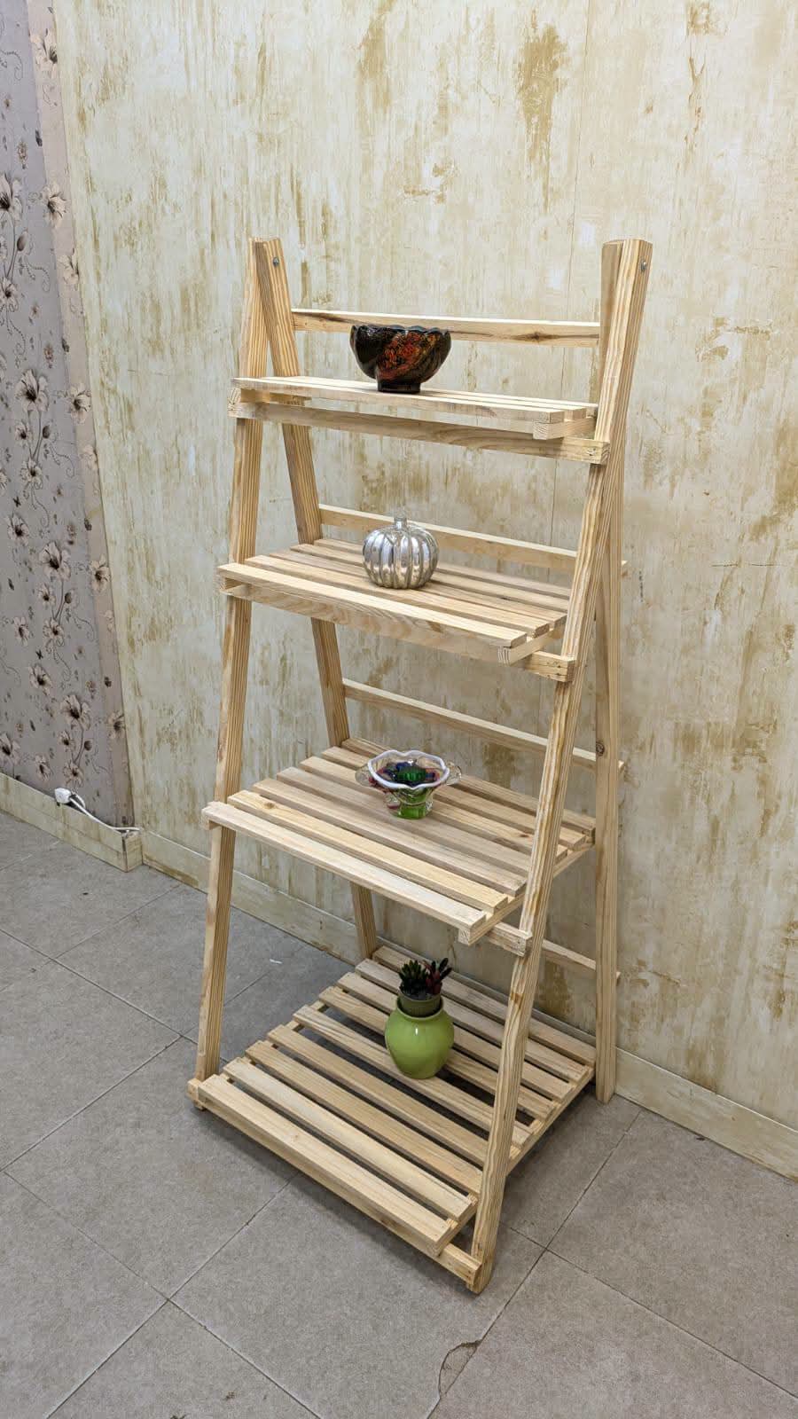 Brand New Pure Wooden Foldable Display Shelf