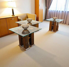 Solid Sheesham Wood Center And Side Tables Set