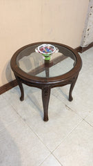 Solid Sheesham Wood Pair of Coffee Chairs with Table