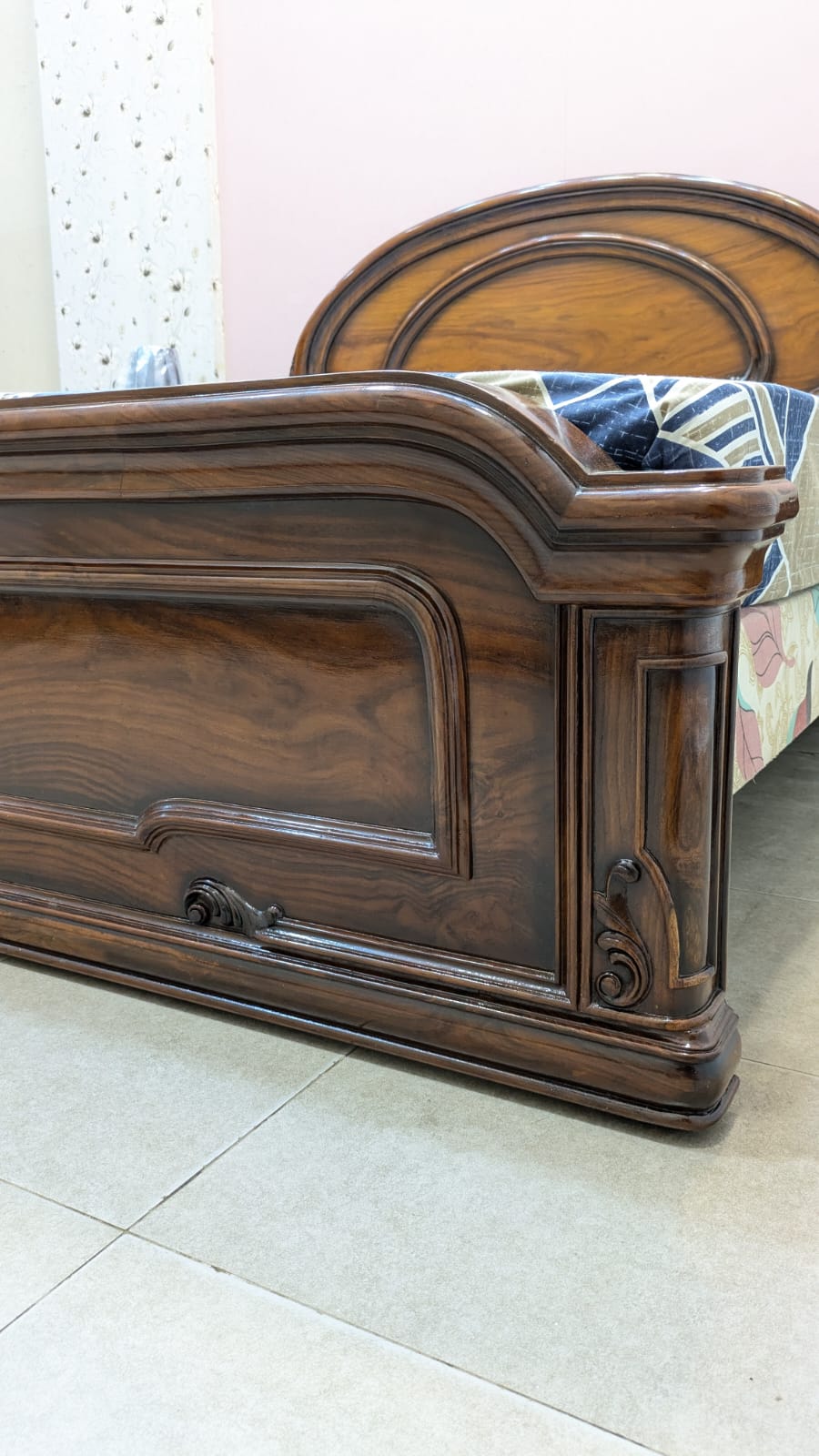 Sheesham Wood And Ply King Size Bed Set
