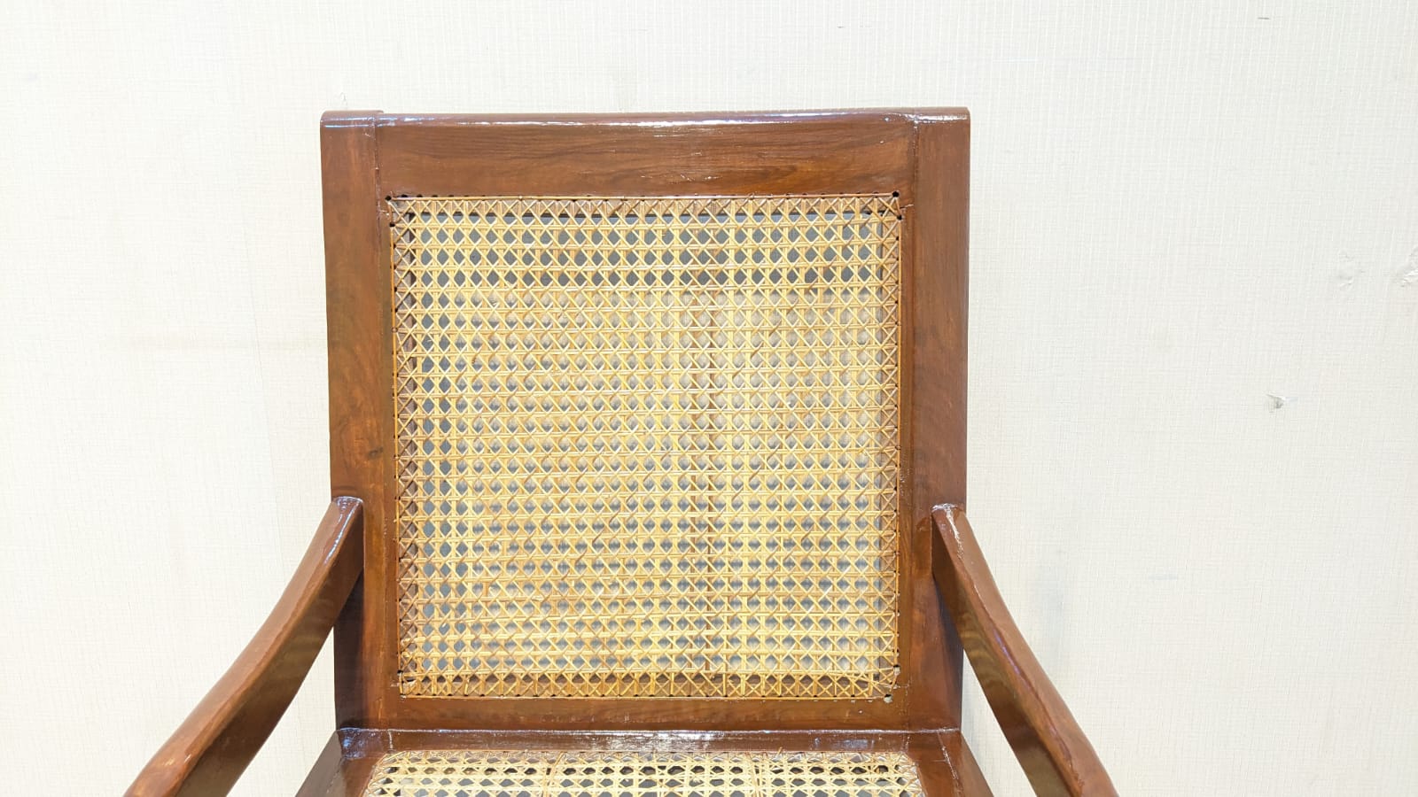 Antique Solid Sheesham Wood Wicker Chair