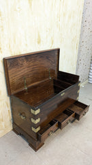 Antique Mid Century Solid Sheesham Wood Trunk