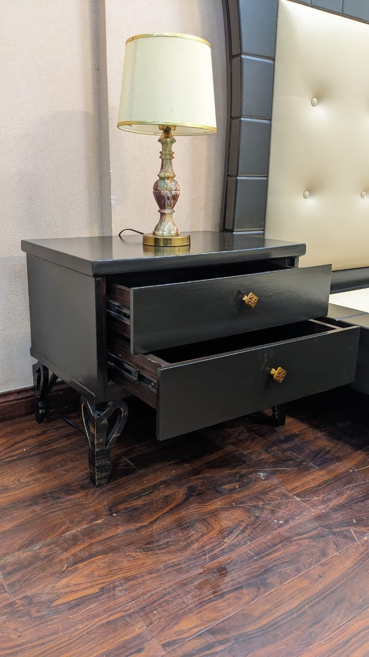 King Size Bed with 2 Side Tables and Dressing Table