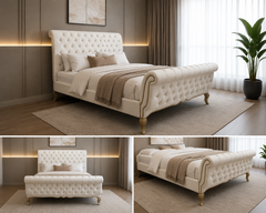Modern Chesterfield Design Queen Size Bed
