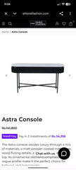 Celeste Home Fashion Astra Console with Marble Top