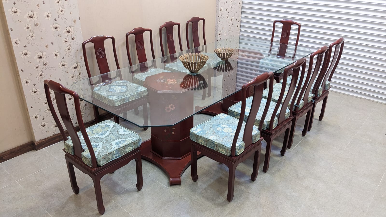 Antique Imported Chinese Rosewood 10 Seater Dining Table