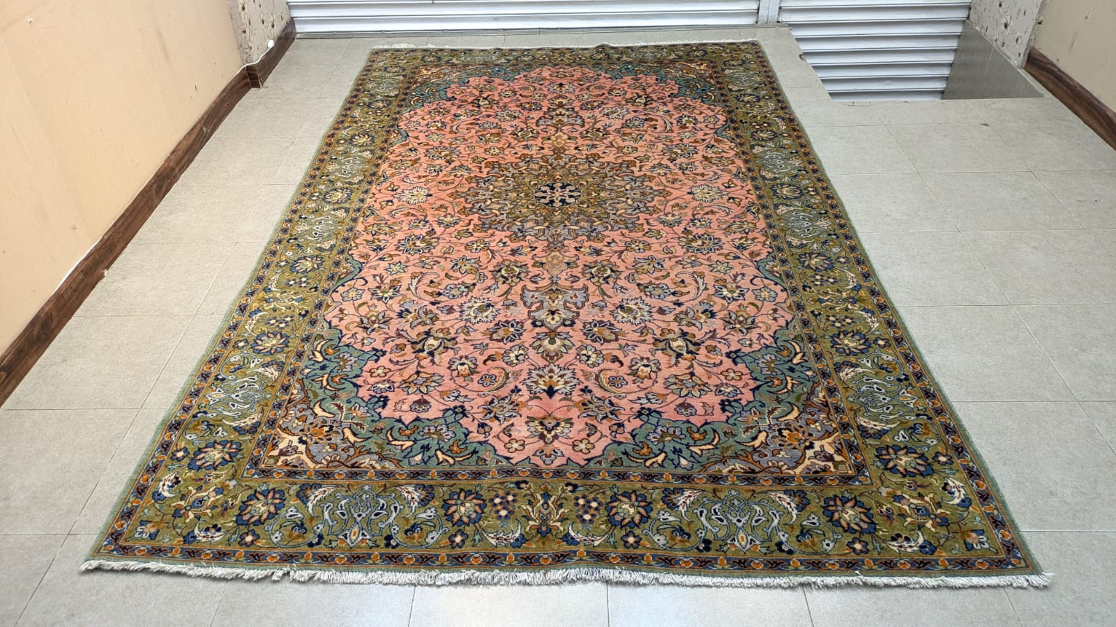 Vintage Kashan Hand Knotted Carpet