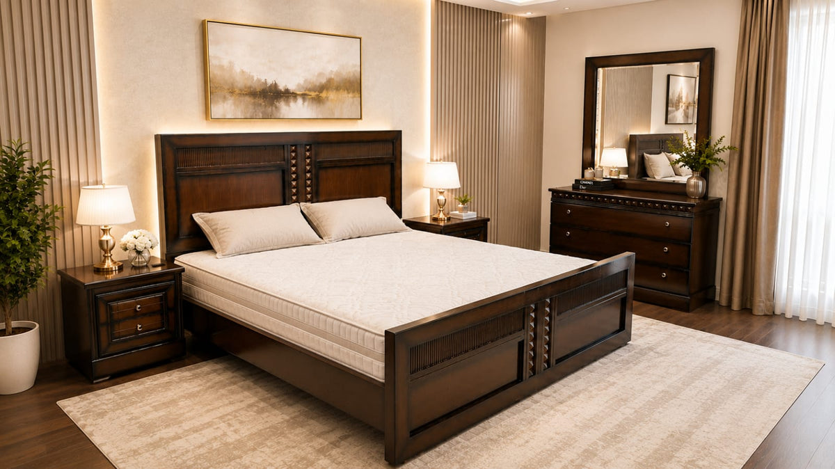 Elegant Design Double Bed Set