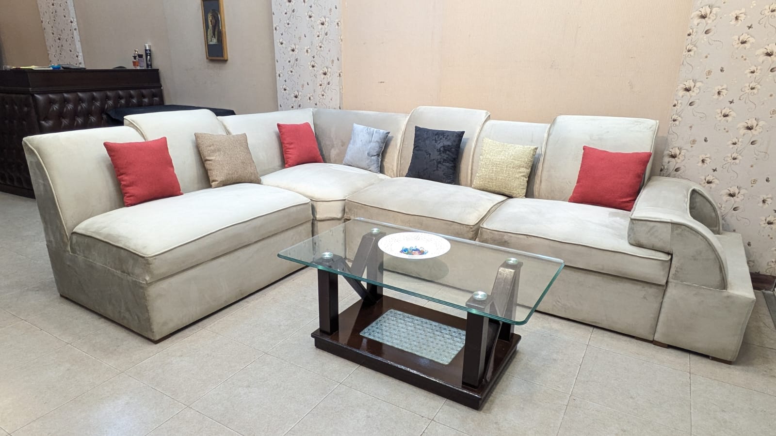 7 Seater L Shape Sofa Set