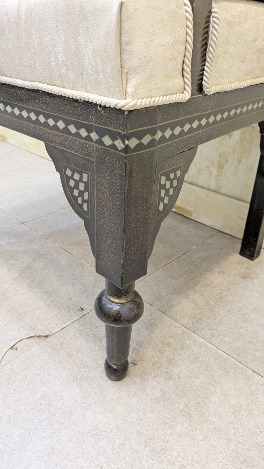 IMPORTED ANTIQUE MIDDLE EASTERN MOORISH ARMCHAIR