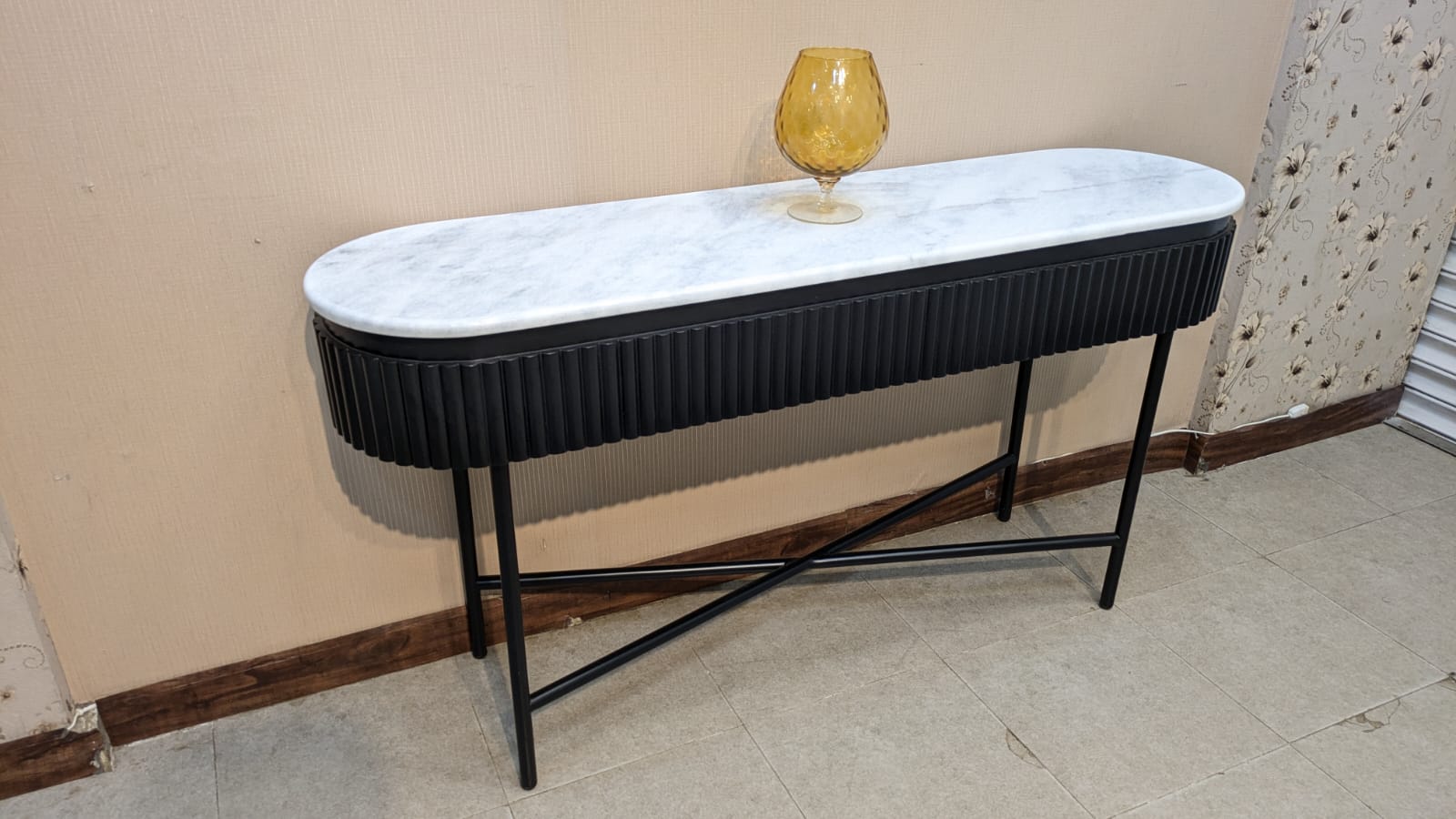 Celeste Home Fashion Astra Console with Marble Top
