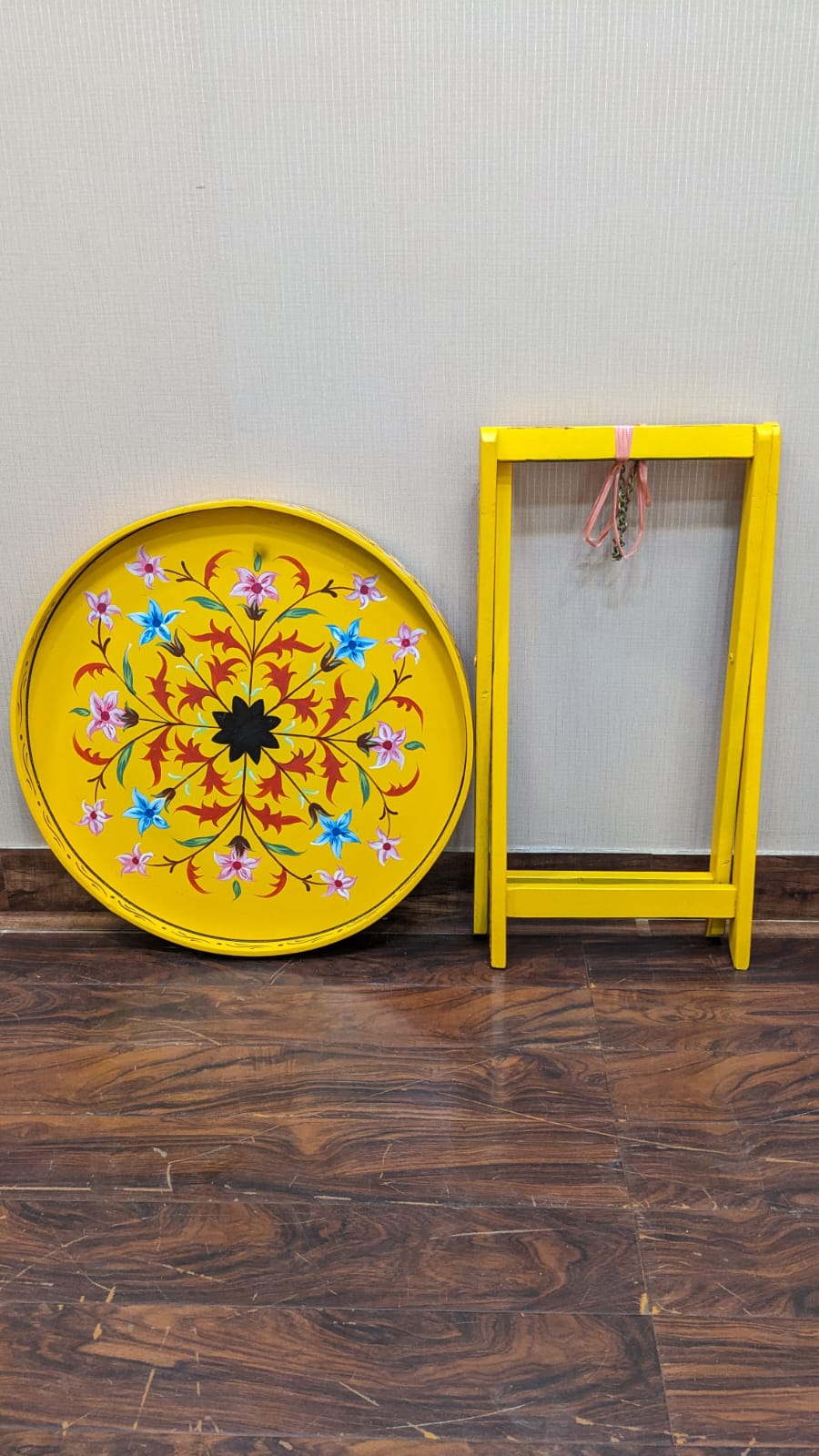 Hand Painted Foldable Corner Table