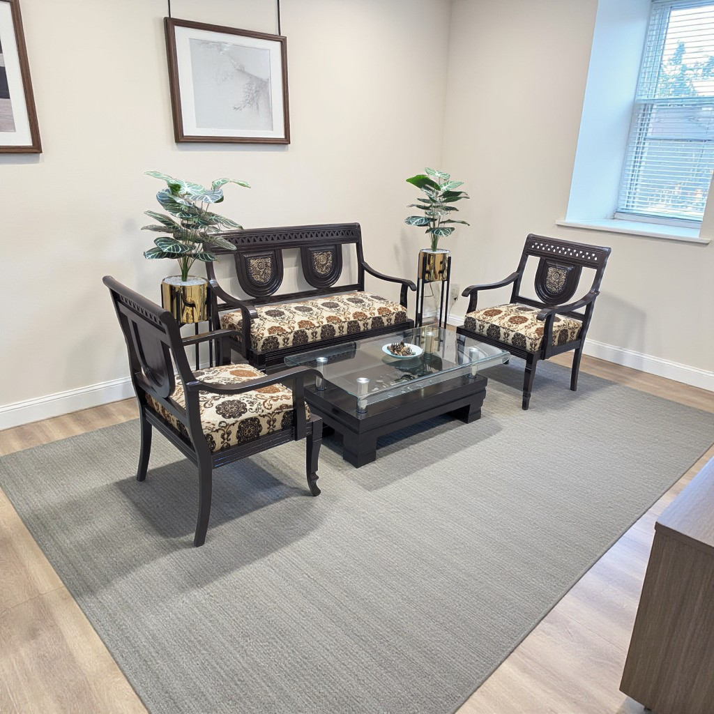 Solid Sheesham Wood 4 Seater Sofa Set