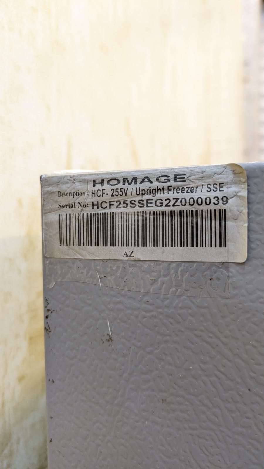 Homage Vertical Freezer