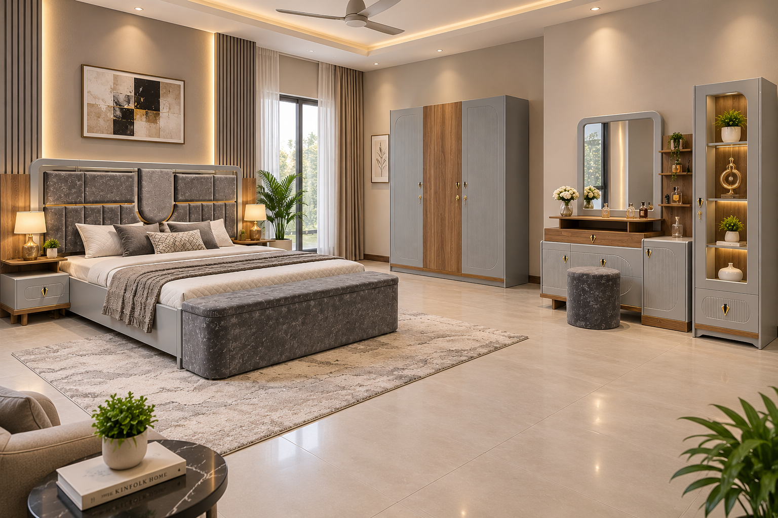 Turkish Design King Size Bedroom Set