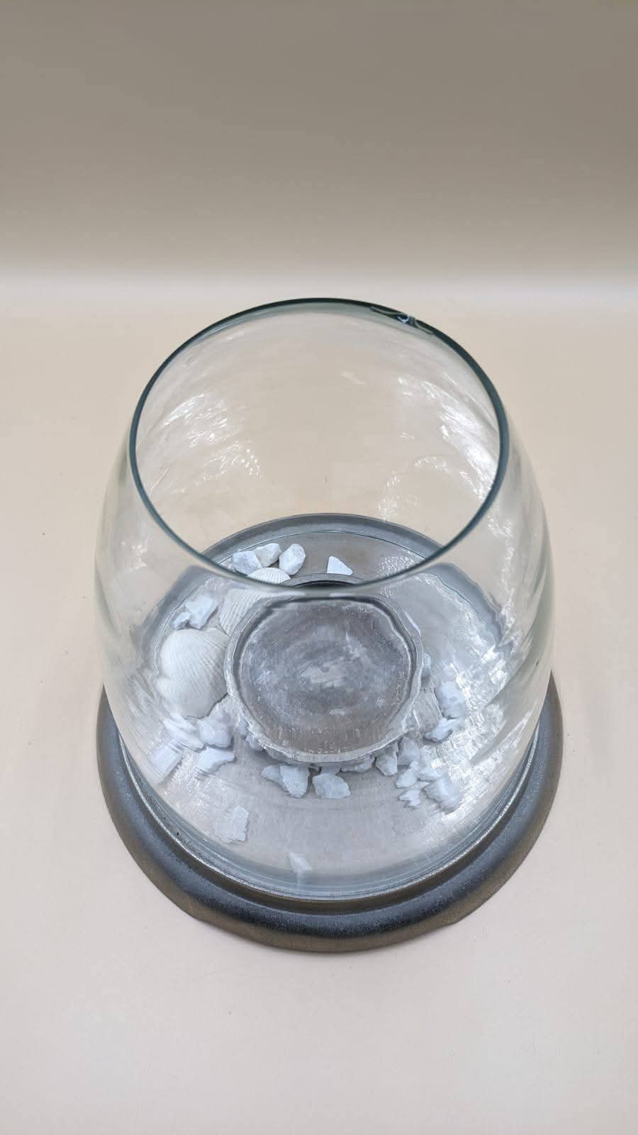 Pair Of Glass Candle Holders