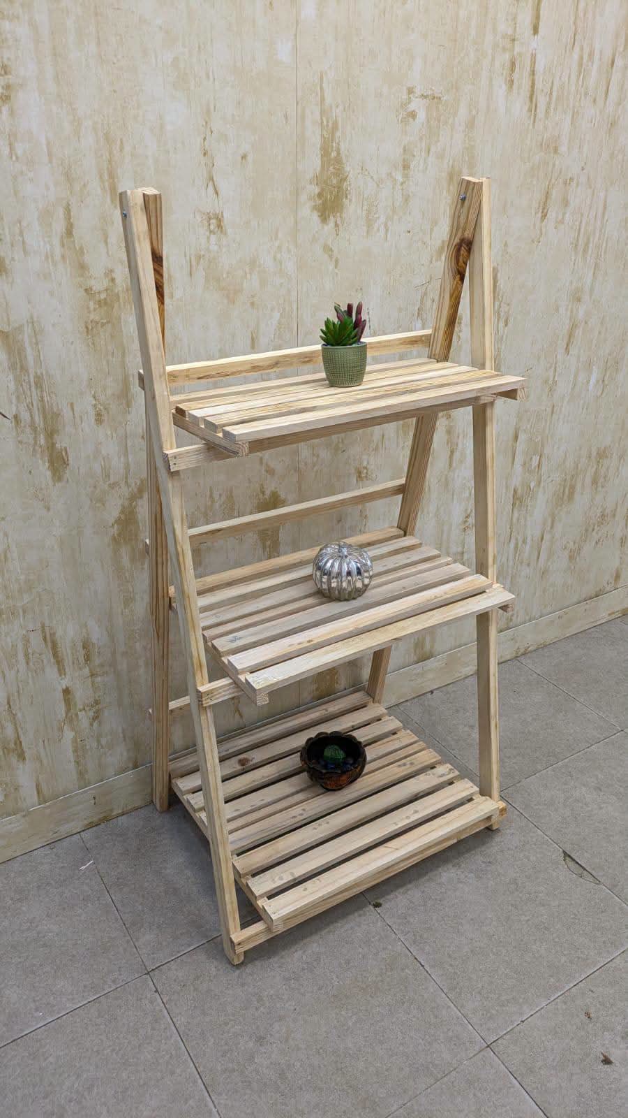 Brand New Pure Wooden Foldable Display Shelf