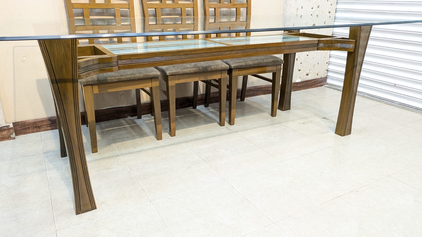 Solid Sheesham Wood 8 Seater Dining Table