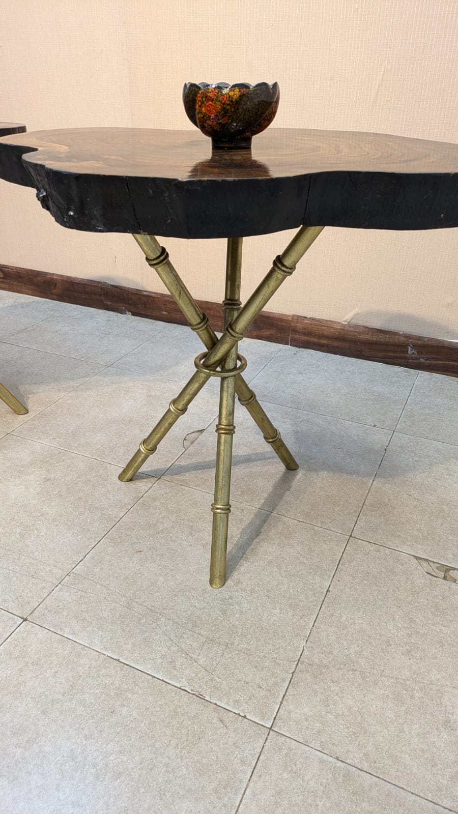 Brand New Unused Live Edge Pair Of Corner Tables