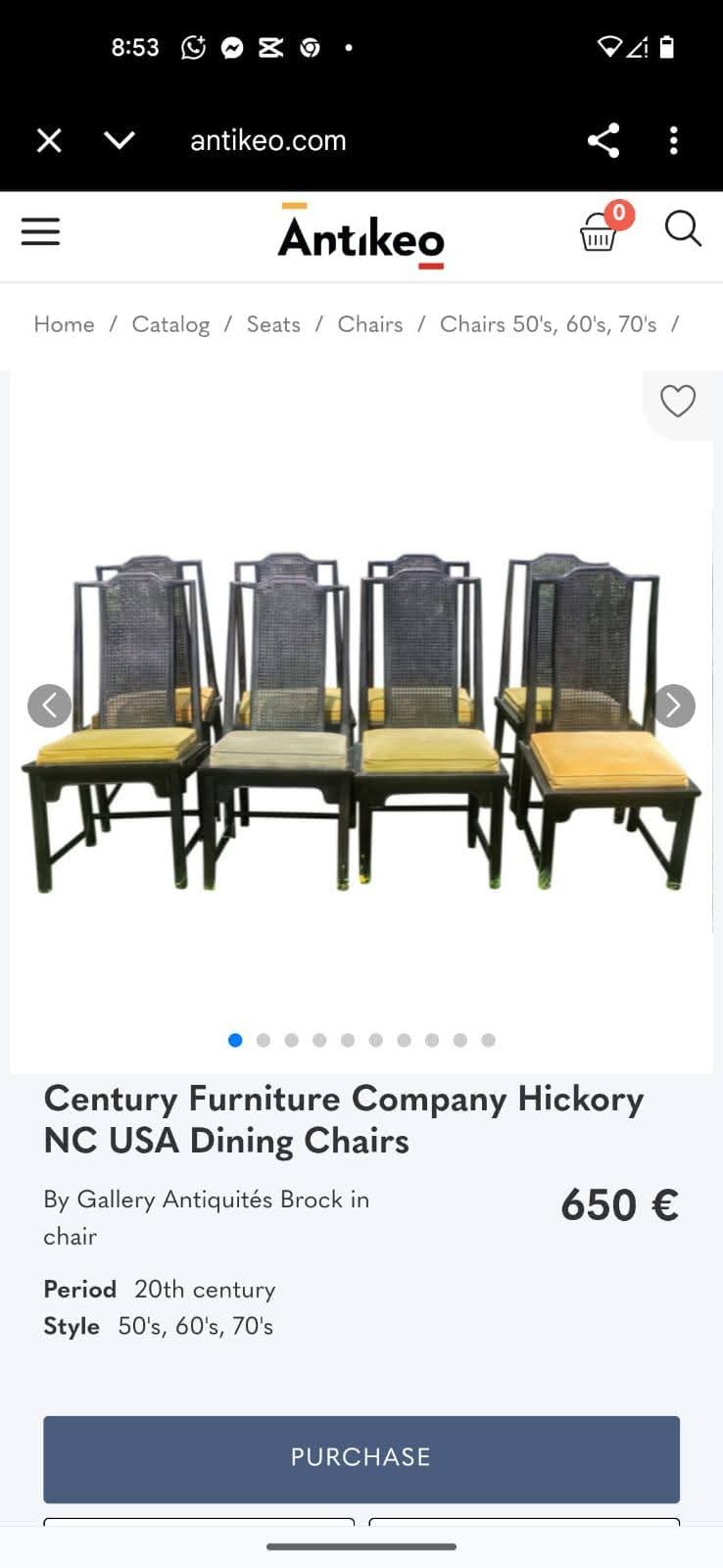 🔥Imported Century Furniture Co. Dining Chairs (Made in USA)🔥