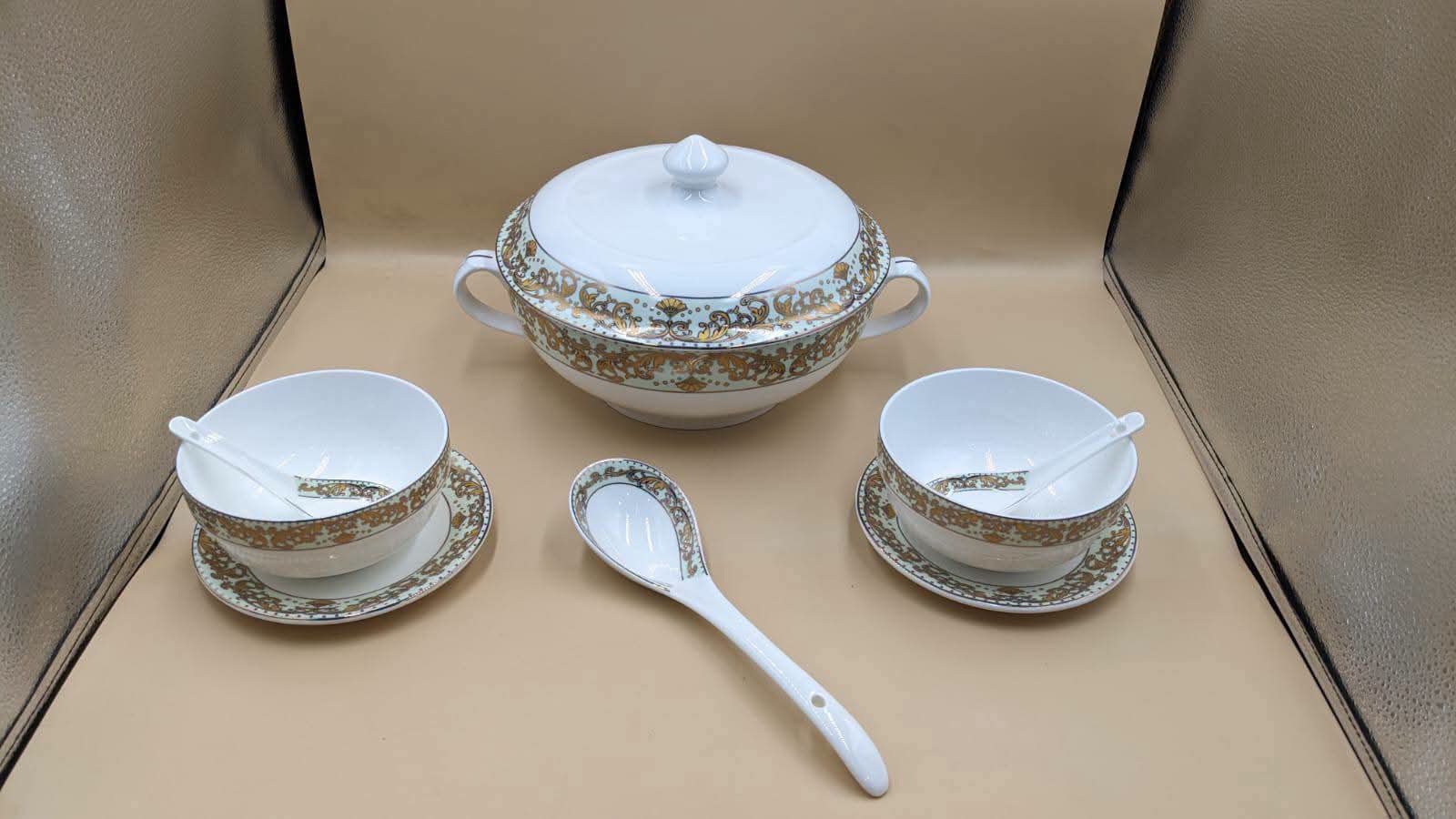 ✨ Imported 21 Pieces New Bone China Soup Set ✨