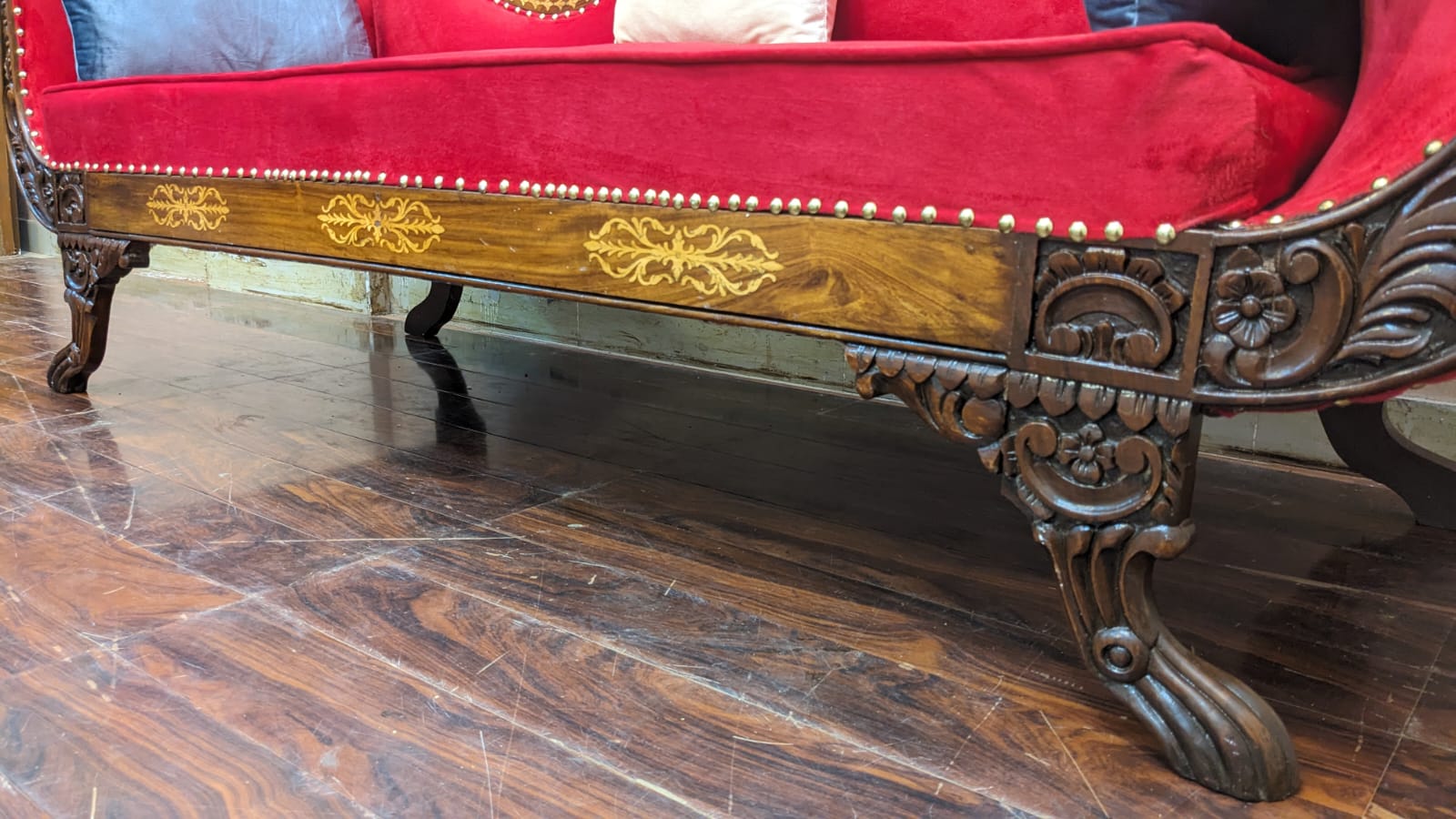 Solid Sheesham Wood 3 Seater Divan