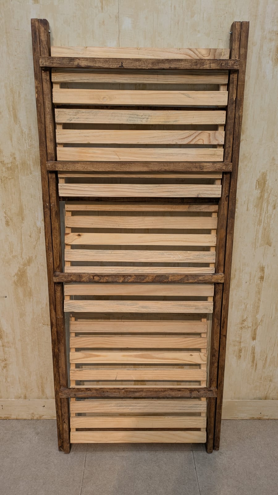 Brand New Foldable Pure wooden display shelf