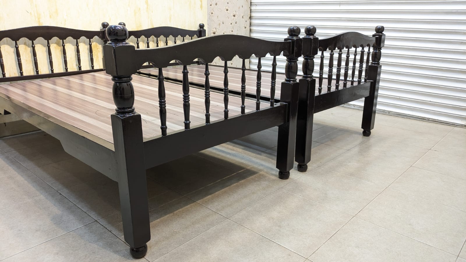Pure Wooden Single Bed