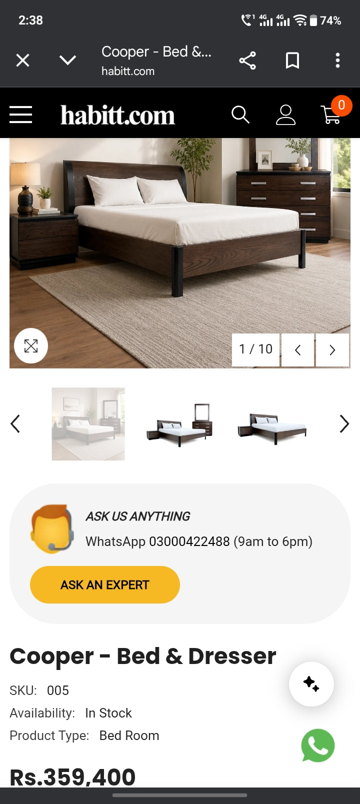 Habitt Cooper King Size Bedroom Set