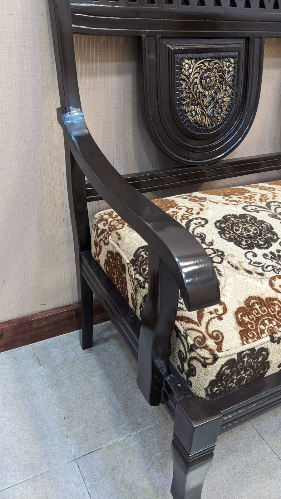 Solid Sheesham Wood 4 Seater Sofa Set