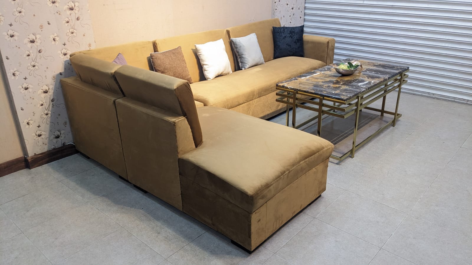 Comfortable 6 Seater L Shape Sofa Set
