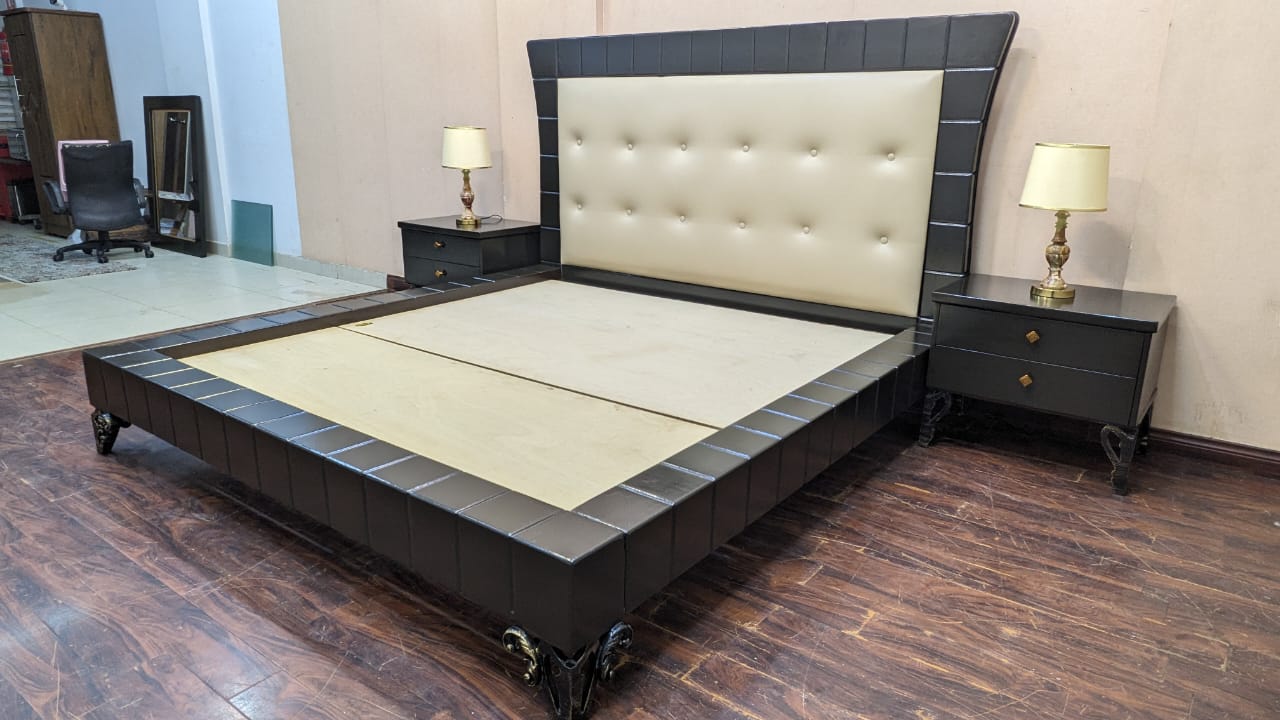 King Size Bed with 2 Side Tables and Dressing Table