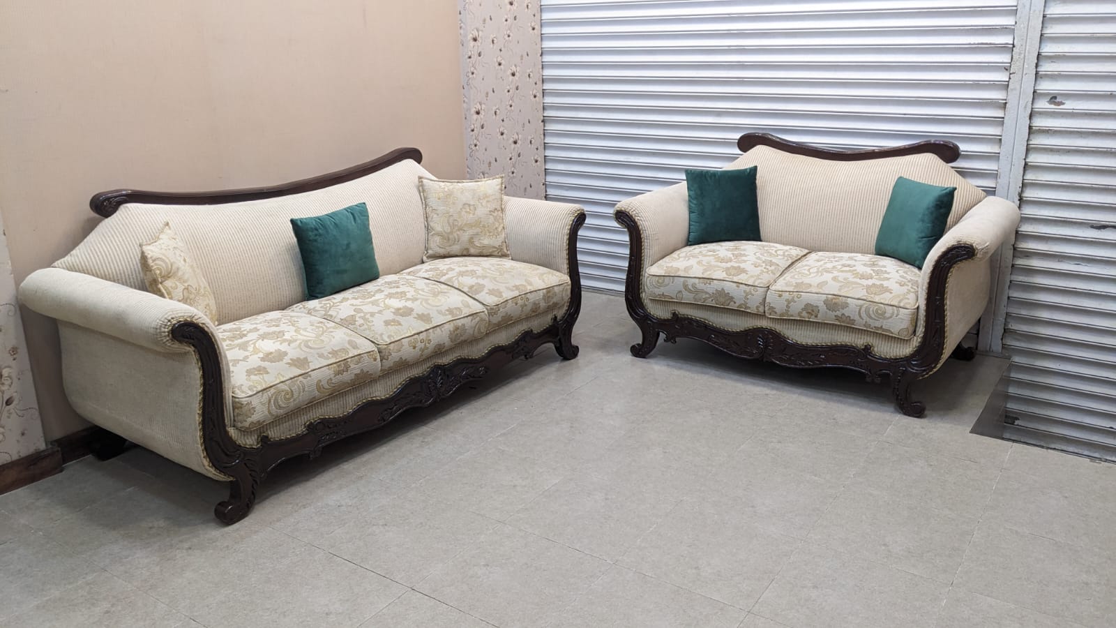 Sheesham Wood 5 Seater Sofa Set