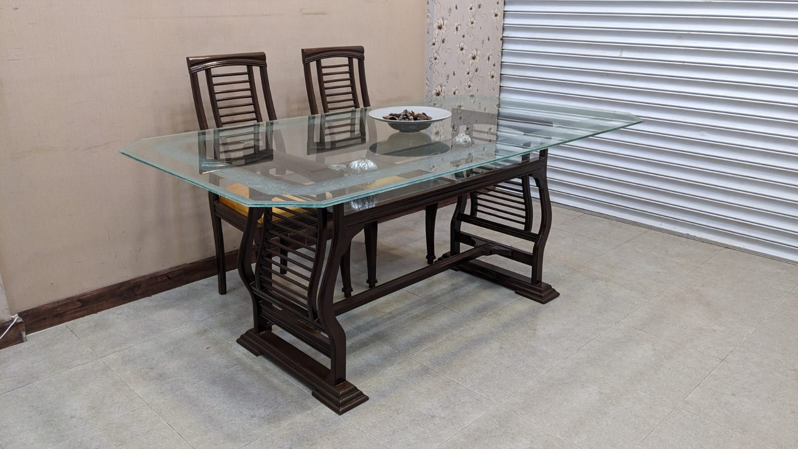 Solid Sheesham Wood 6 Seater Dining Table