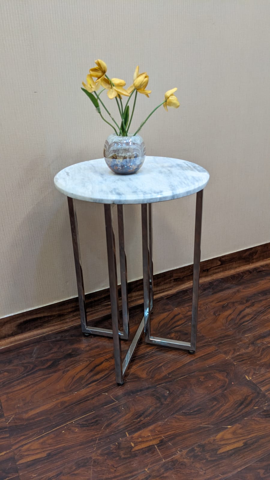 Marble Top Corner Table