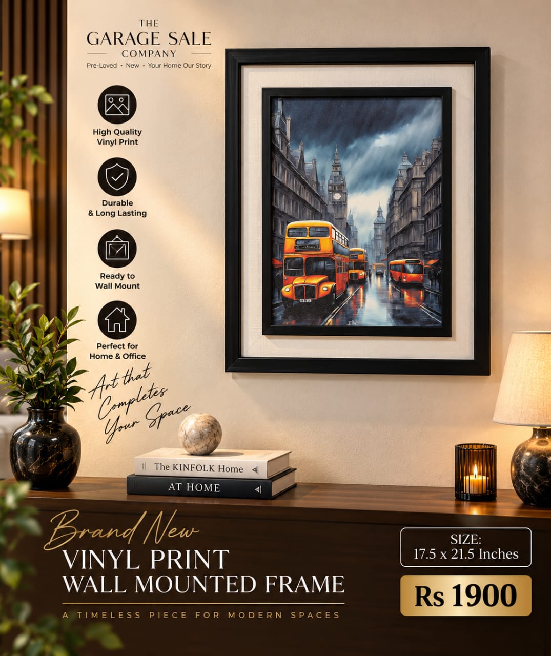 Wall Mounted Vinyl Frame