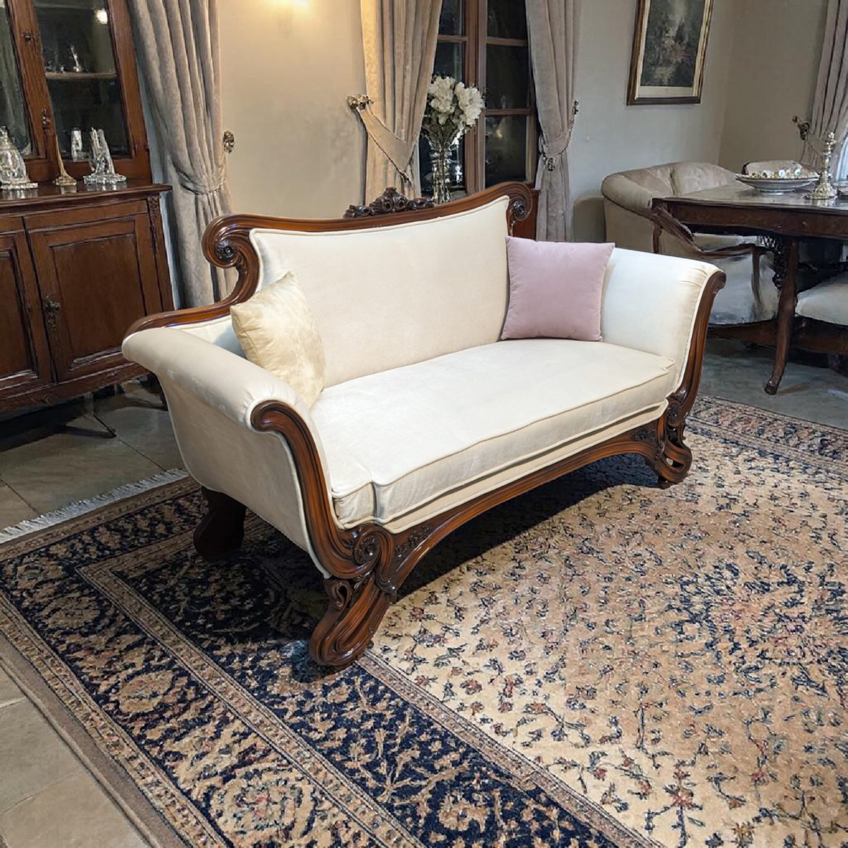Solid Sheesham Wood 2 Seater Divan