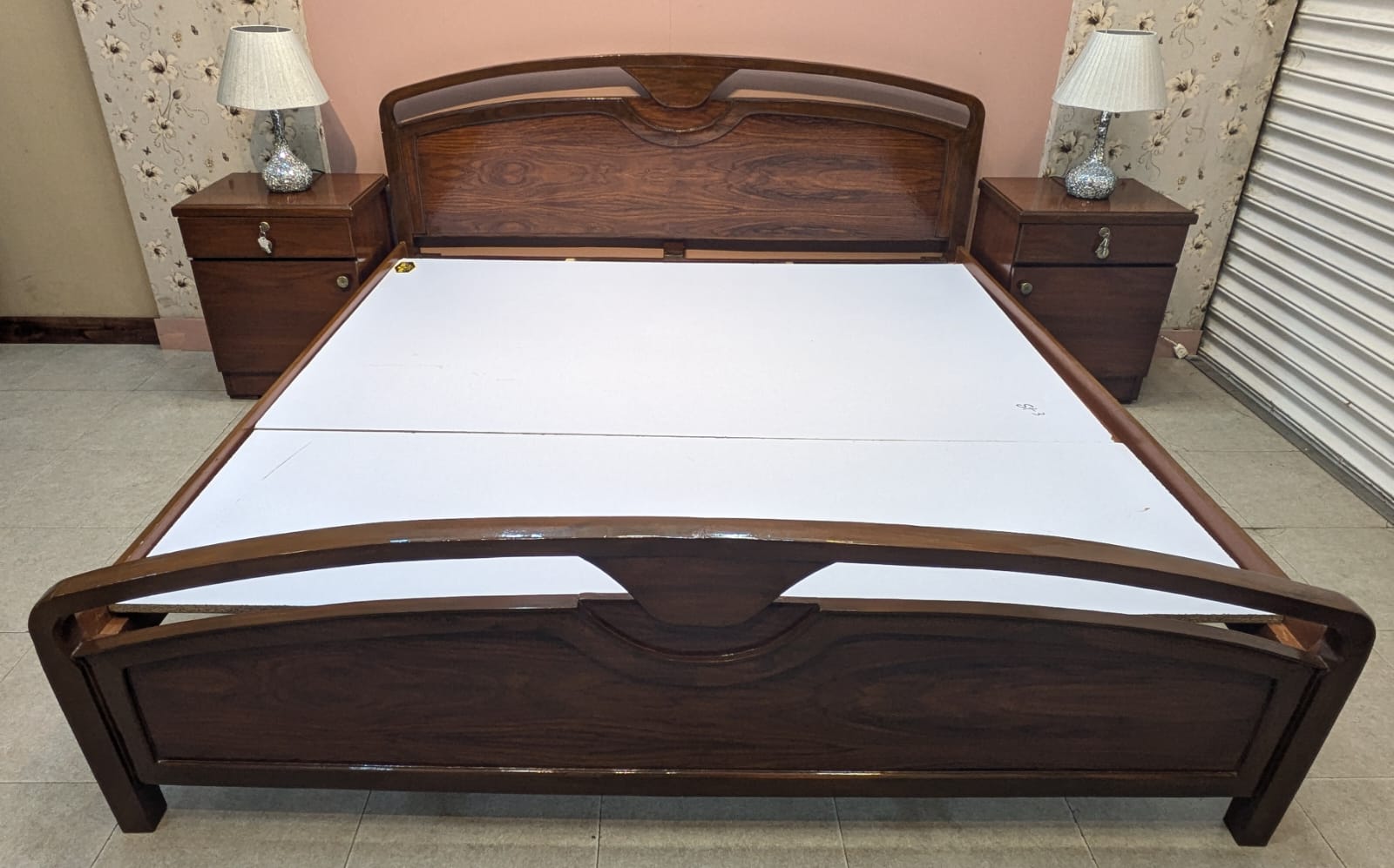 Beautiful Sheesham Wood King Size Bed Set