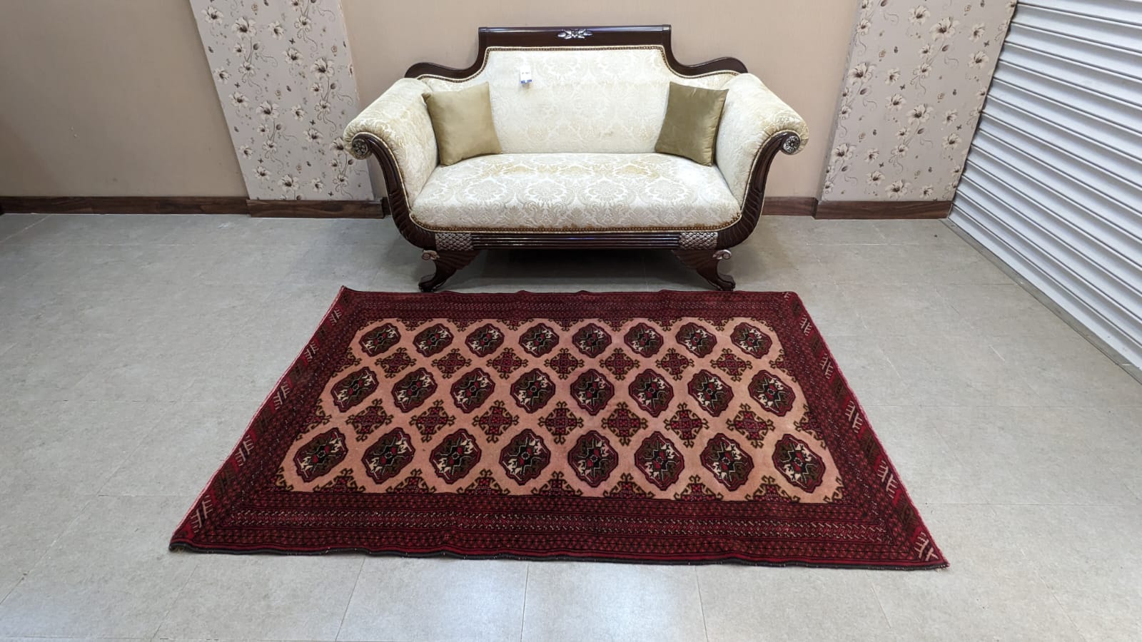 Antique Hand Knotted Persian Turkmen Rug