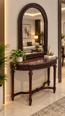 Console with wall Mounted Mirror