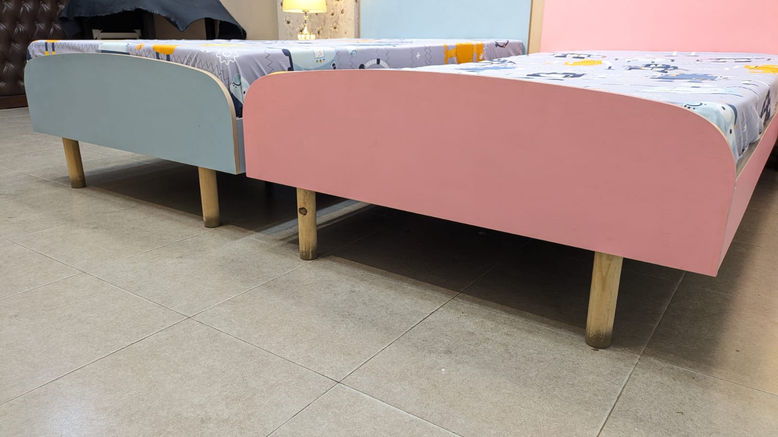 Habitt Pair of Single Beds with Side Tables and Mattress