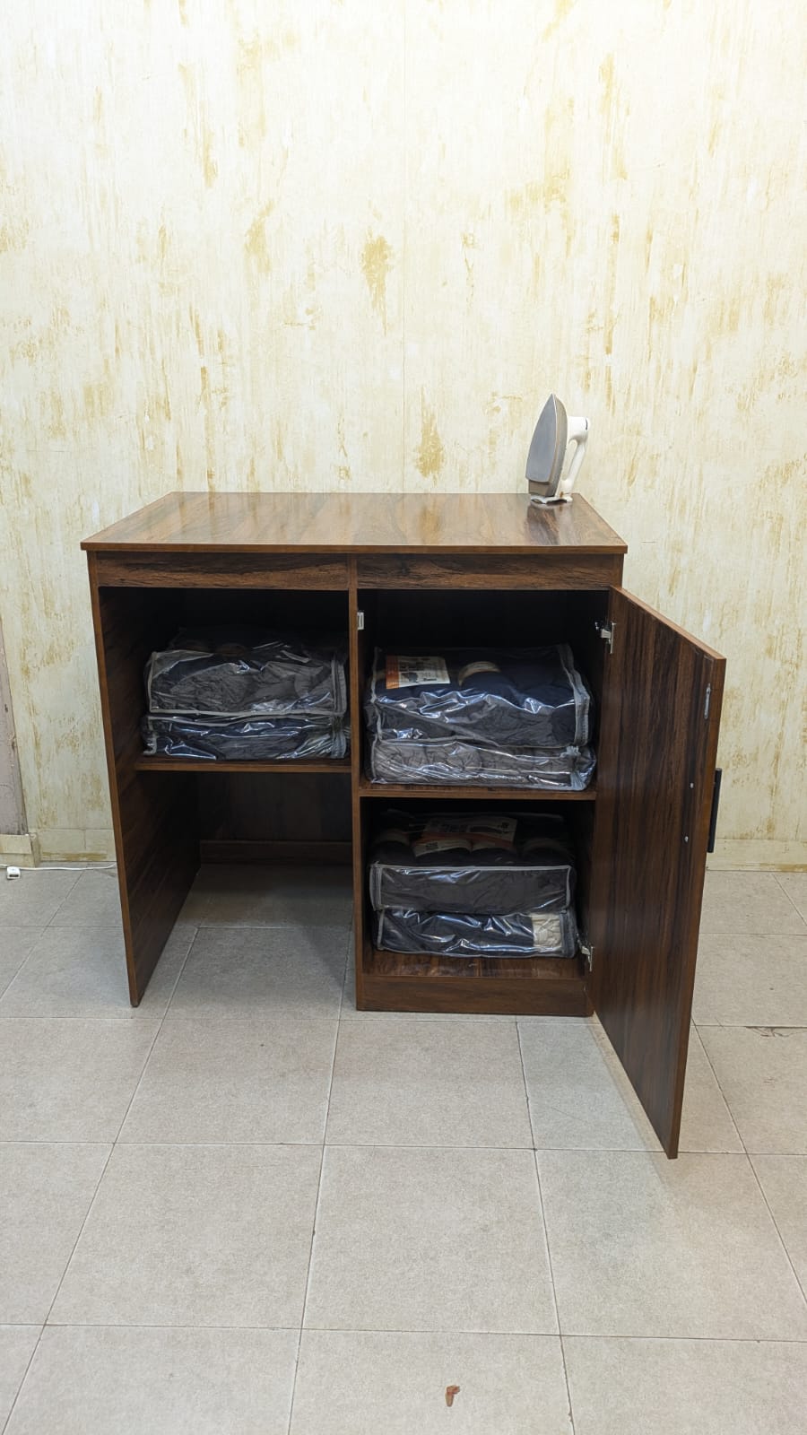 Stylish Iron Table with Storage