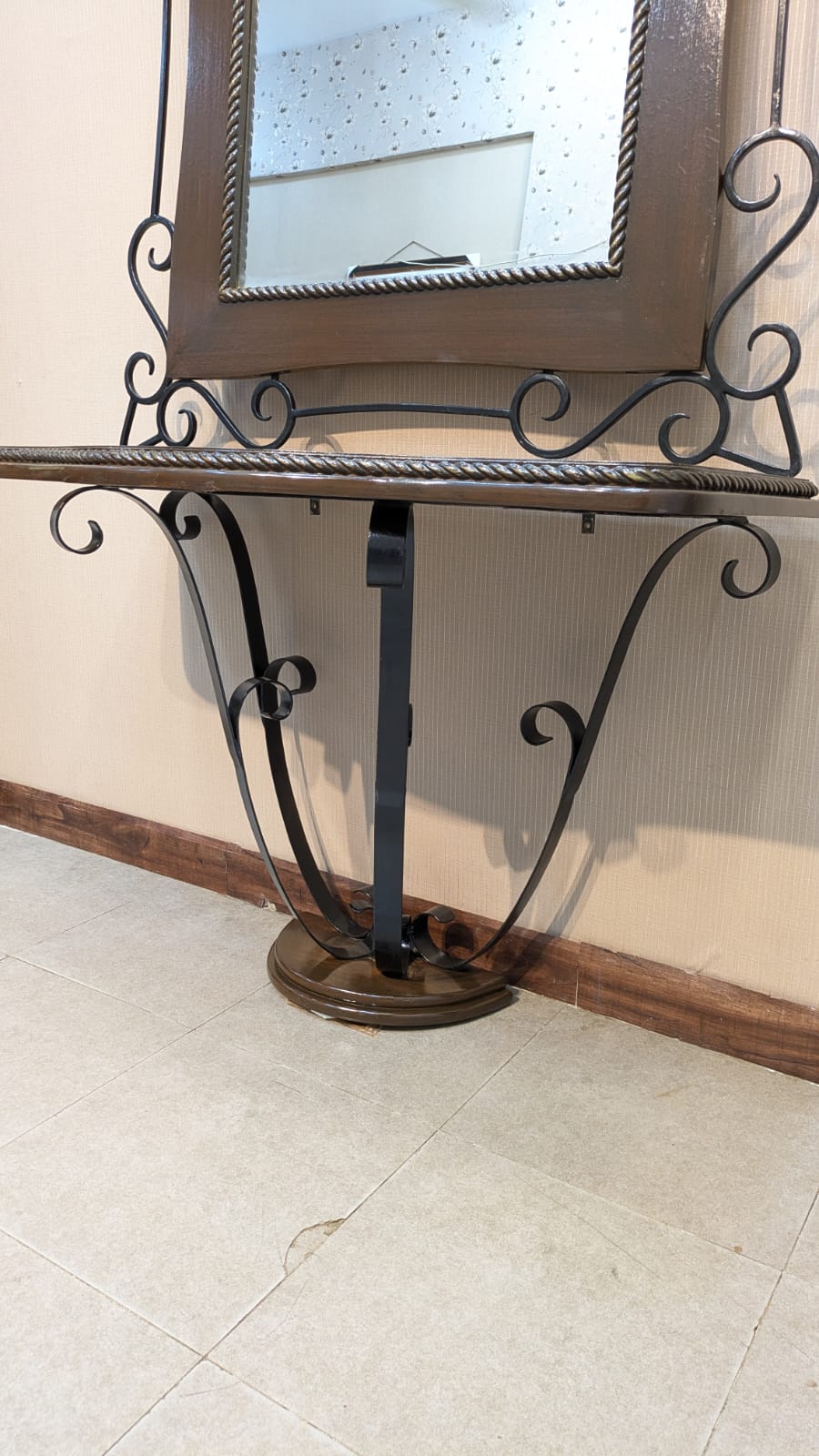 French Style Wall Mounted Console with Mirror
