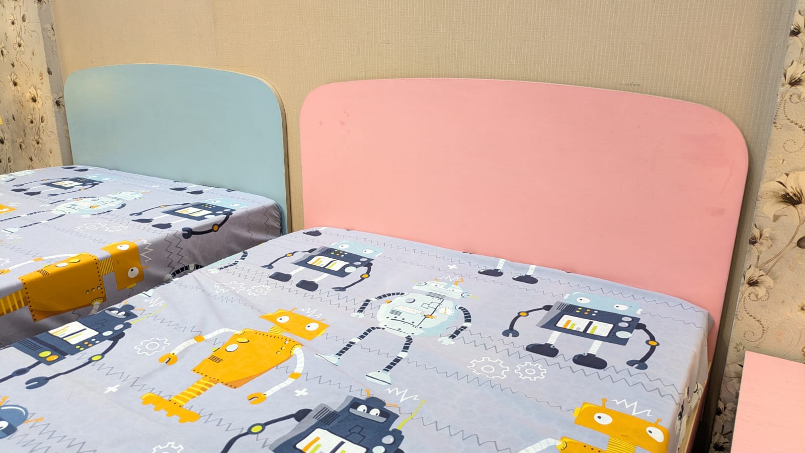 Habitt Pair of Single Beds with Side Tables and Mattress