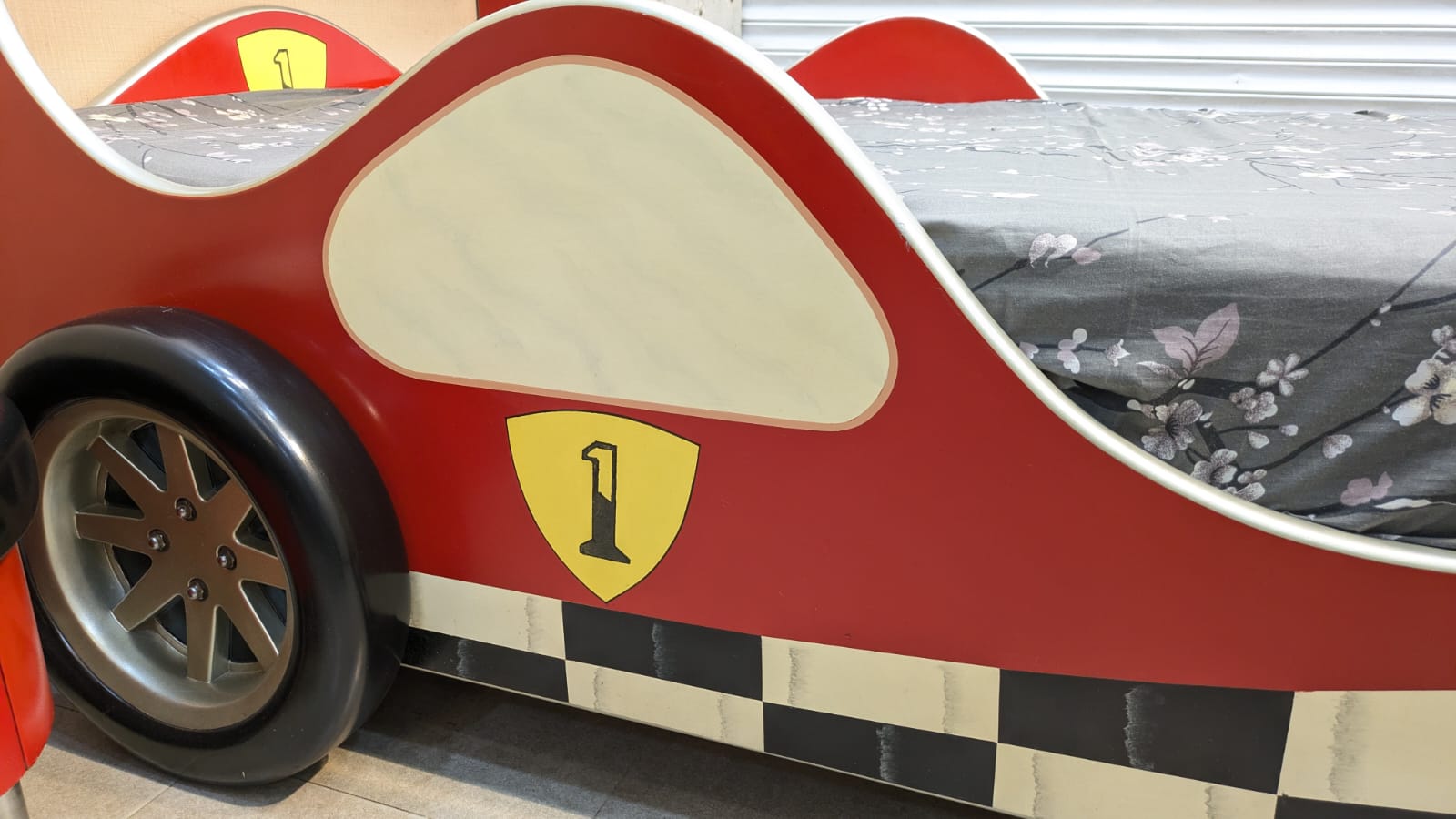 Kid's Ferrari Car Bed Set